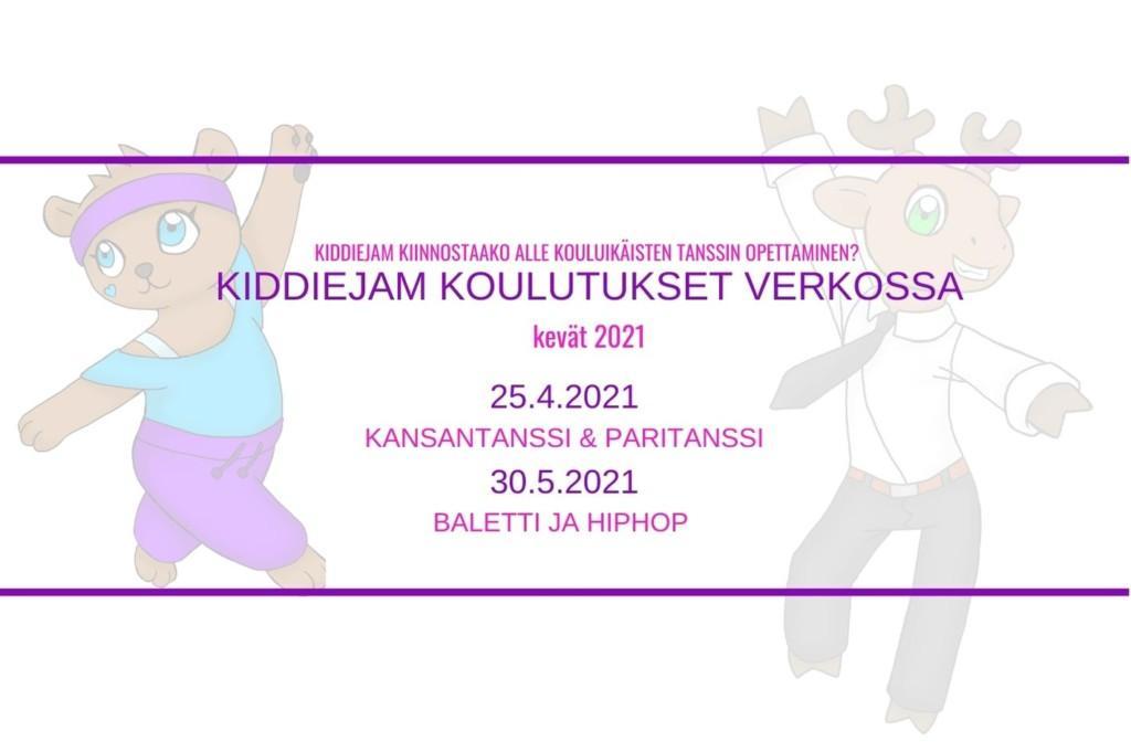 Kiddiejam verkkokoulutukset kevät 2021